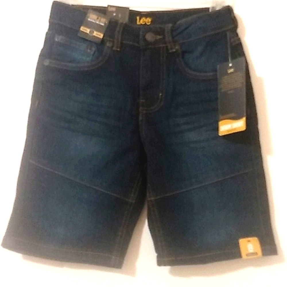 LEE BOY'S SLIM FIT COMFORT STRETCH DENIM SHORTS SIZE 8 NWT